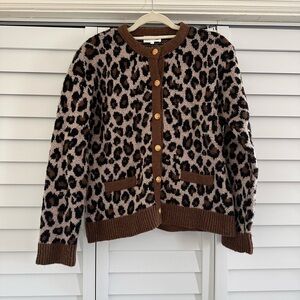 Entro Leopard Print Cardigan